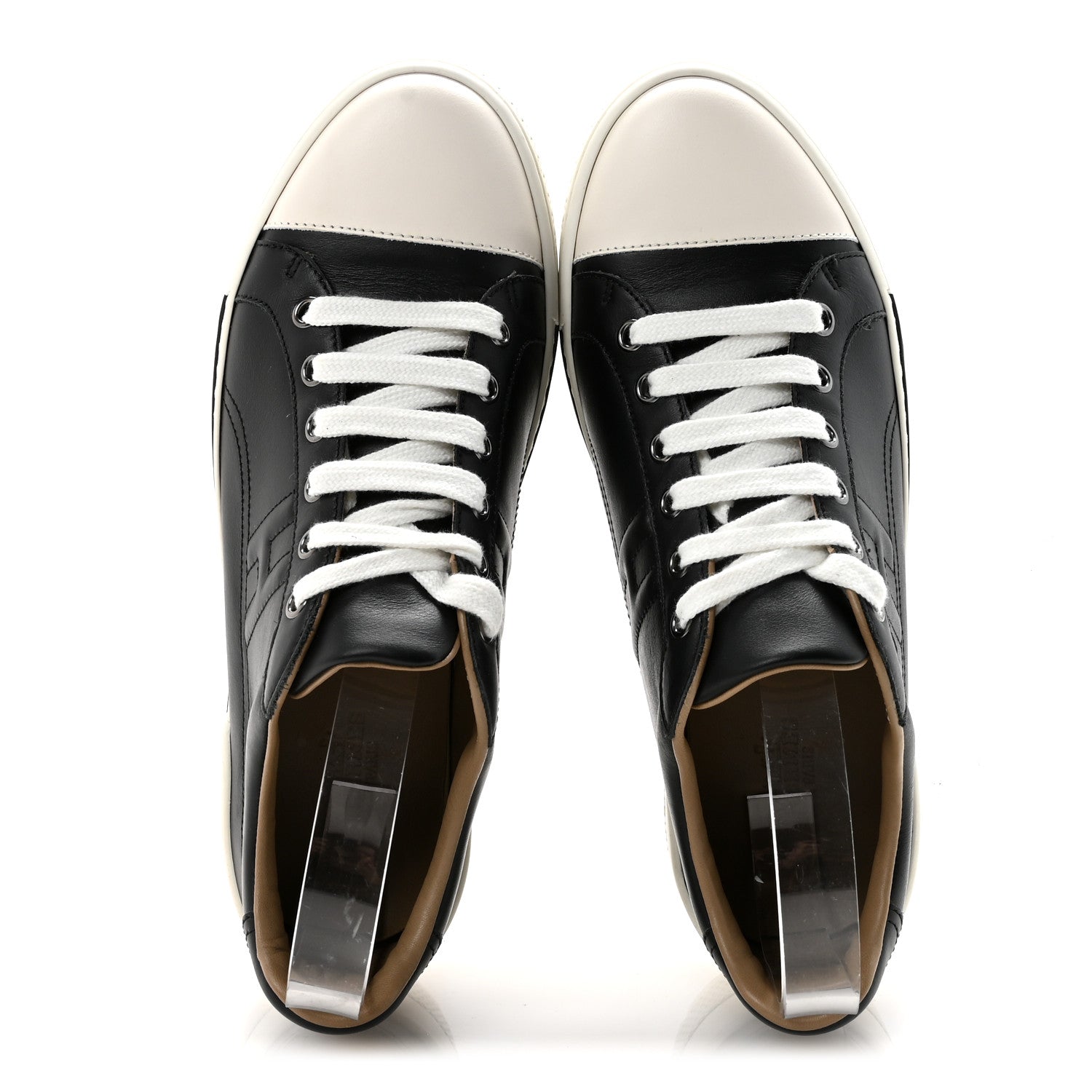 Hermes Calfskin Womens Voltage Sneakers 38 Black 2 of 9