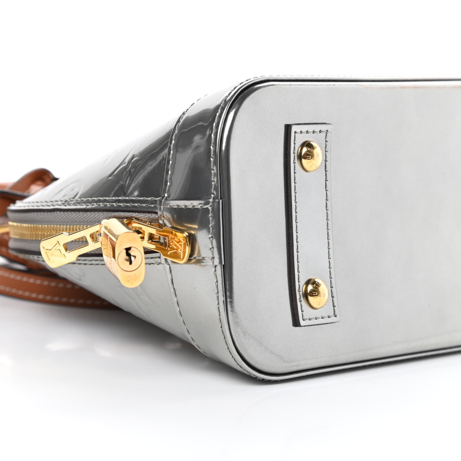 Louis Vuitton Vernis Alma BB Gris Metal 9 of 12