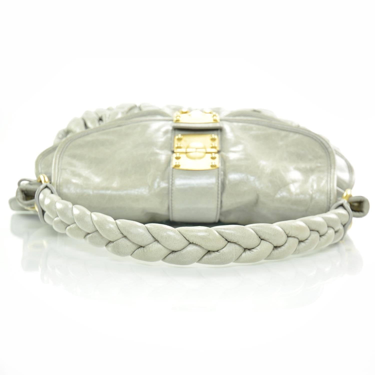 Miu Miu Leather Matelasse Lux Coffer Nube Grey 5 of 5