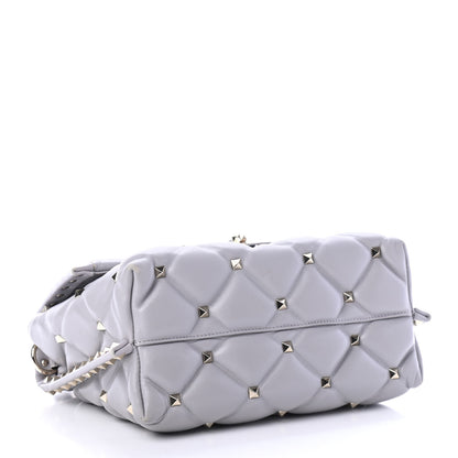Valentino Garavani Nappa Medium Candystud Top Handle Bag Pastel Grey 3 of 4