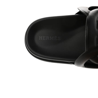 Hermes Nappa Extra Sandals 37 Black 7 of 10