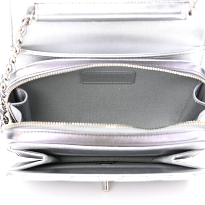 Chanel Metallic Lambskin Like A Wallet Flap Silvery Black 4 of 13