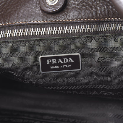 Prada Nylon Tessuto Vitello Daino Hobo Cammello Caffe 6 of 18