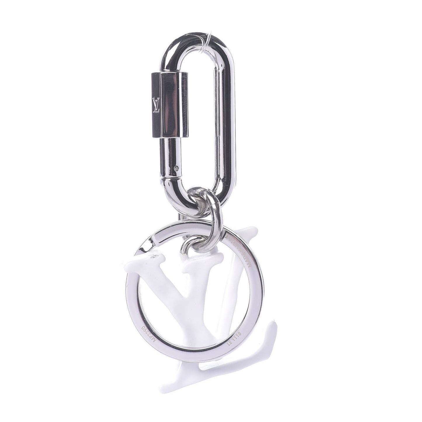 LV Sharp Bag Charm Key Holder Silver