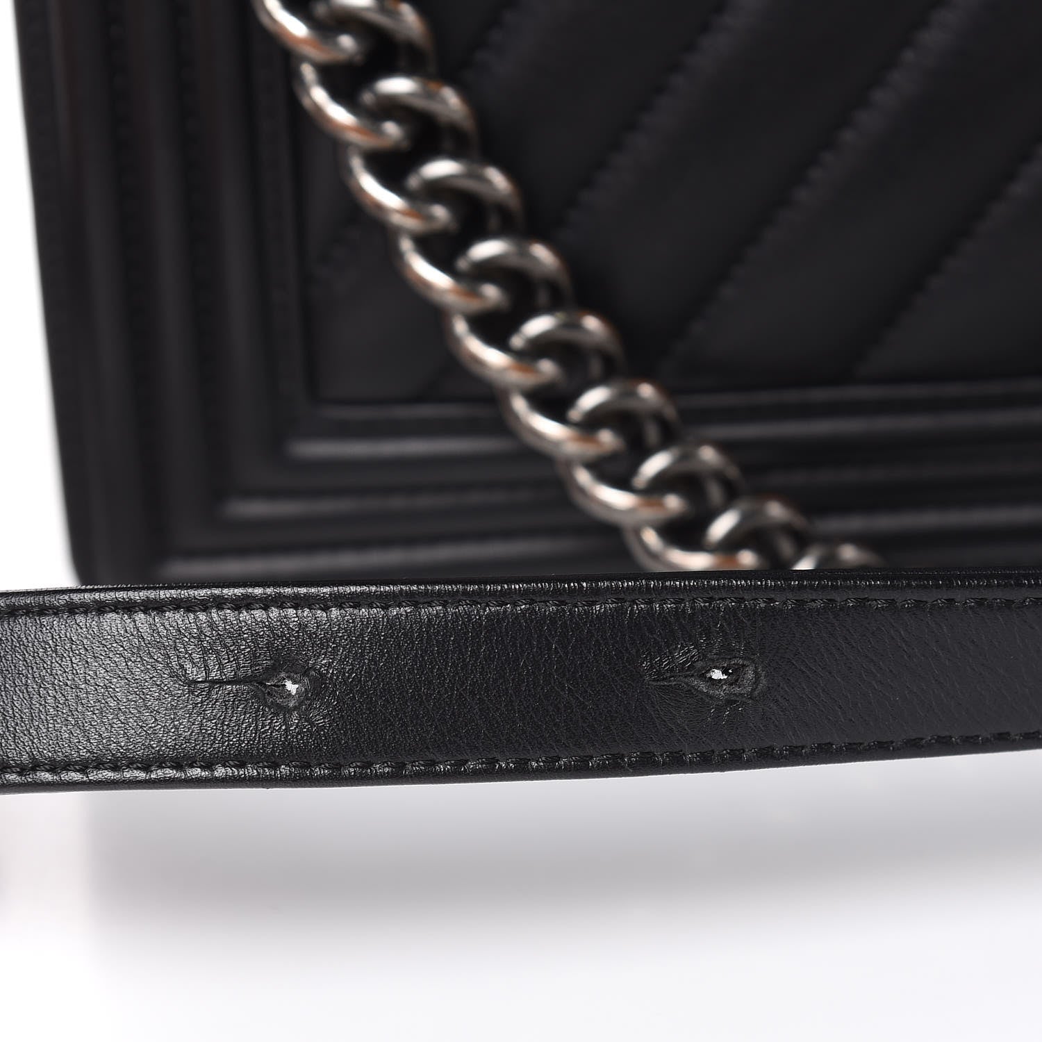 Chanel Lambskin Chevron Quilted New Medium Boy Flap Black 13 of 14