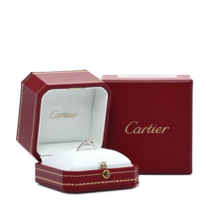 Cartier Platinum Diamond .21ct Ballerine Solitaire Engagement Ring 51 5.75 6 of 6