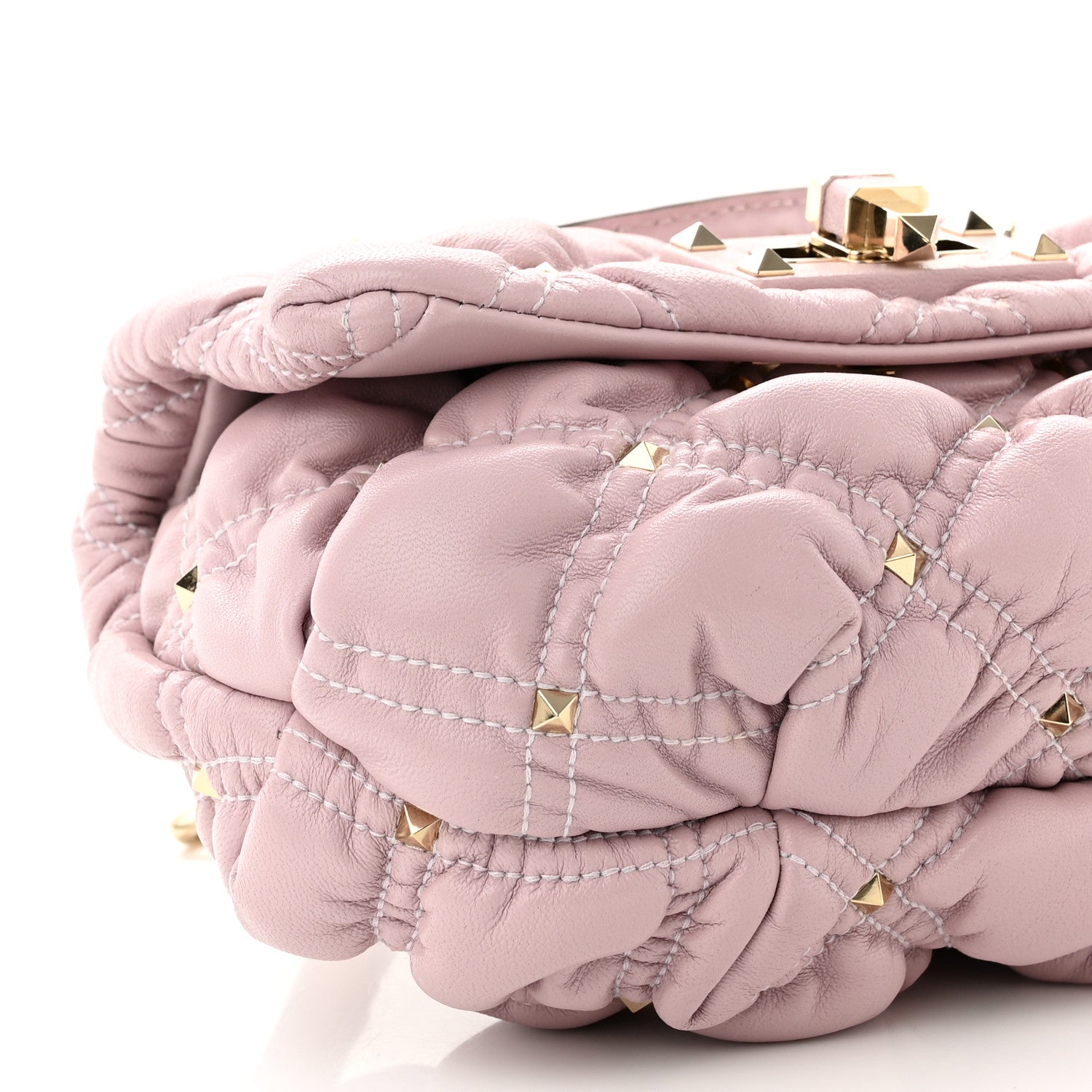 Valentino Garavani Nappa Small Spikeme Shoulder Bag Water Lillac 8 of 9