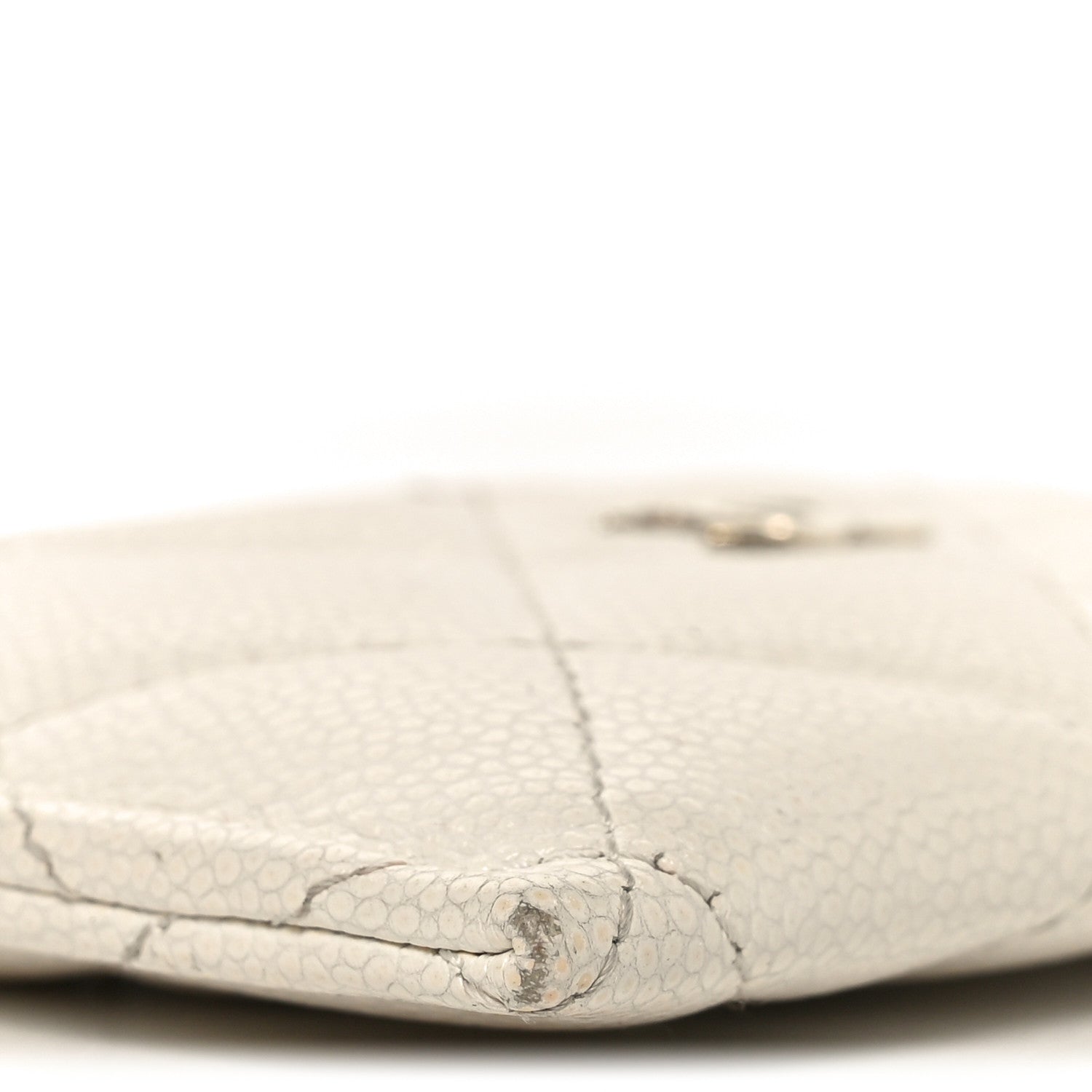 Chanel Caviar Quilted Card Holder White 9 of 10