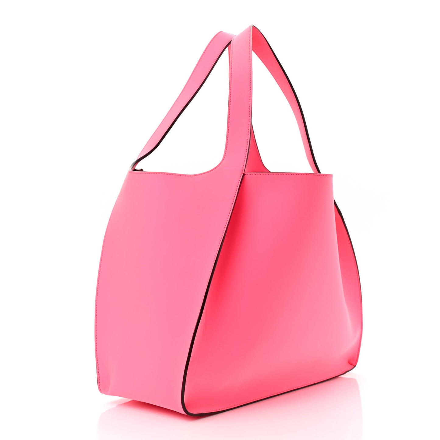 Eco Alter Nappa East West Perforated Tote Fluorescent Pink