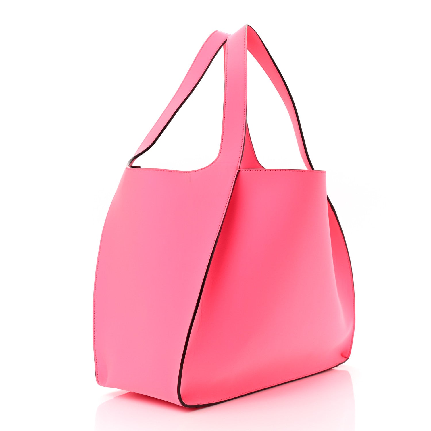 Stella McCartney Eco Alter Nappa East West Perforated Tote Fluorescent Pink 5 of 11