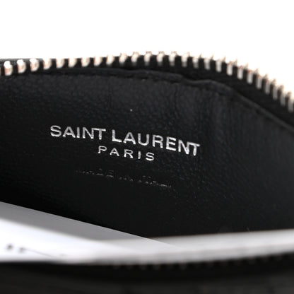 Saint Laurent Calfskin Eclair Fragments Studded Zip Pouch Card Holder Black 5 of 6