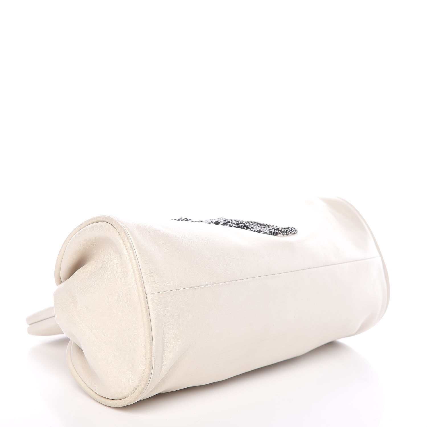 Chanel Lambskin Chain Embellished Frame Tote Ivory 4 of 14