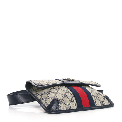 Gucci GG Supreme Monogram Web Small Ophidia Belt Bag 90 36 Beige Navy 4 of 10