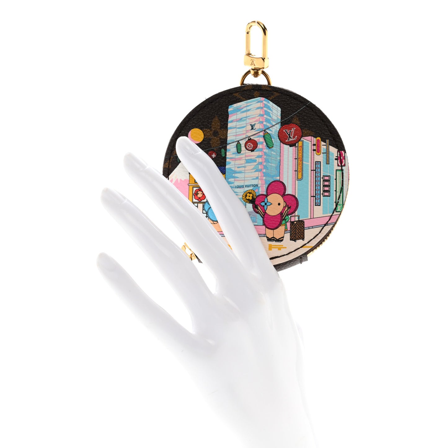 Monogram 2022 Christmas Animation Tokyo Round Coin Purse Blue