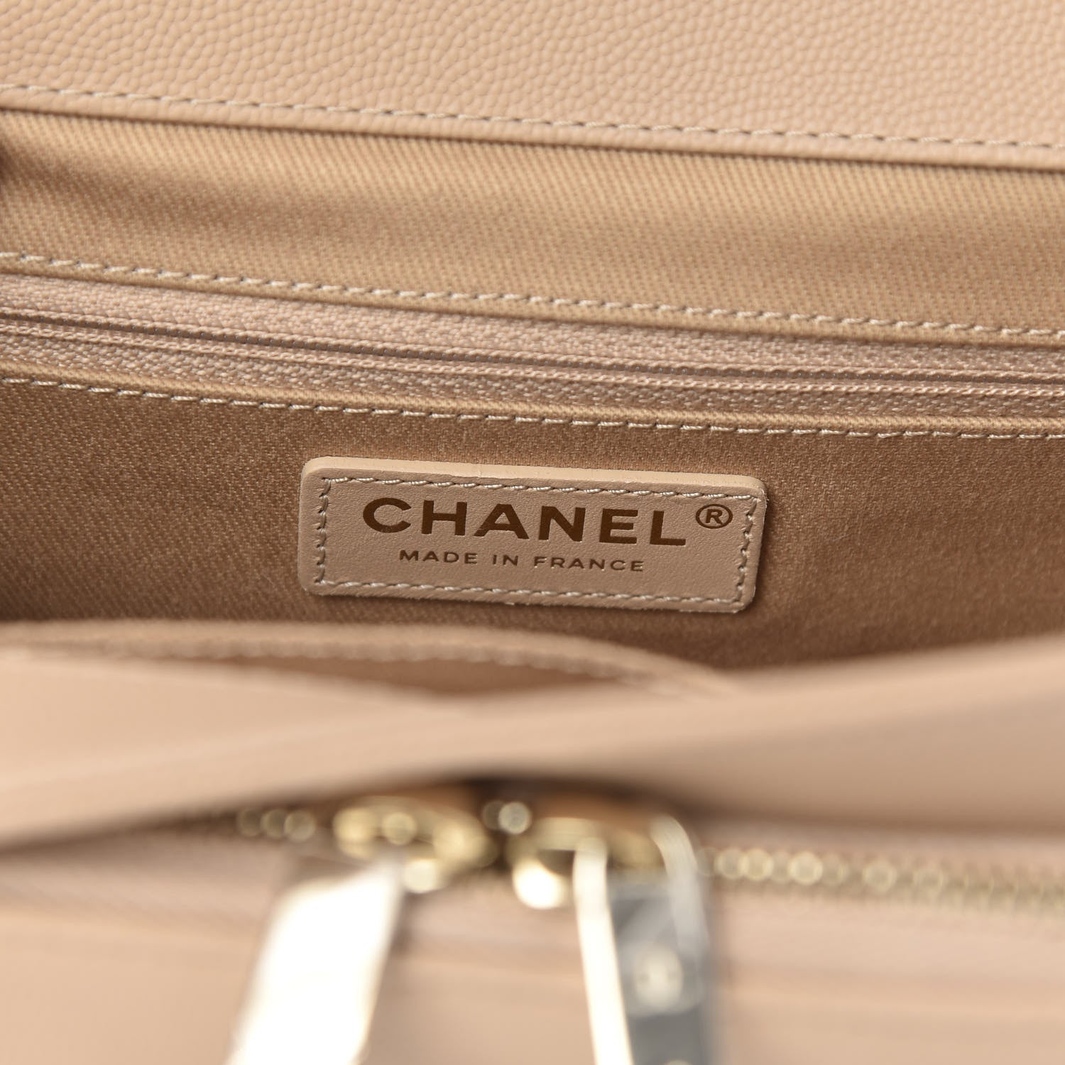 Chanel Caviar Quilted Medium Business Affinity Flap Beige 6 of 10