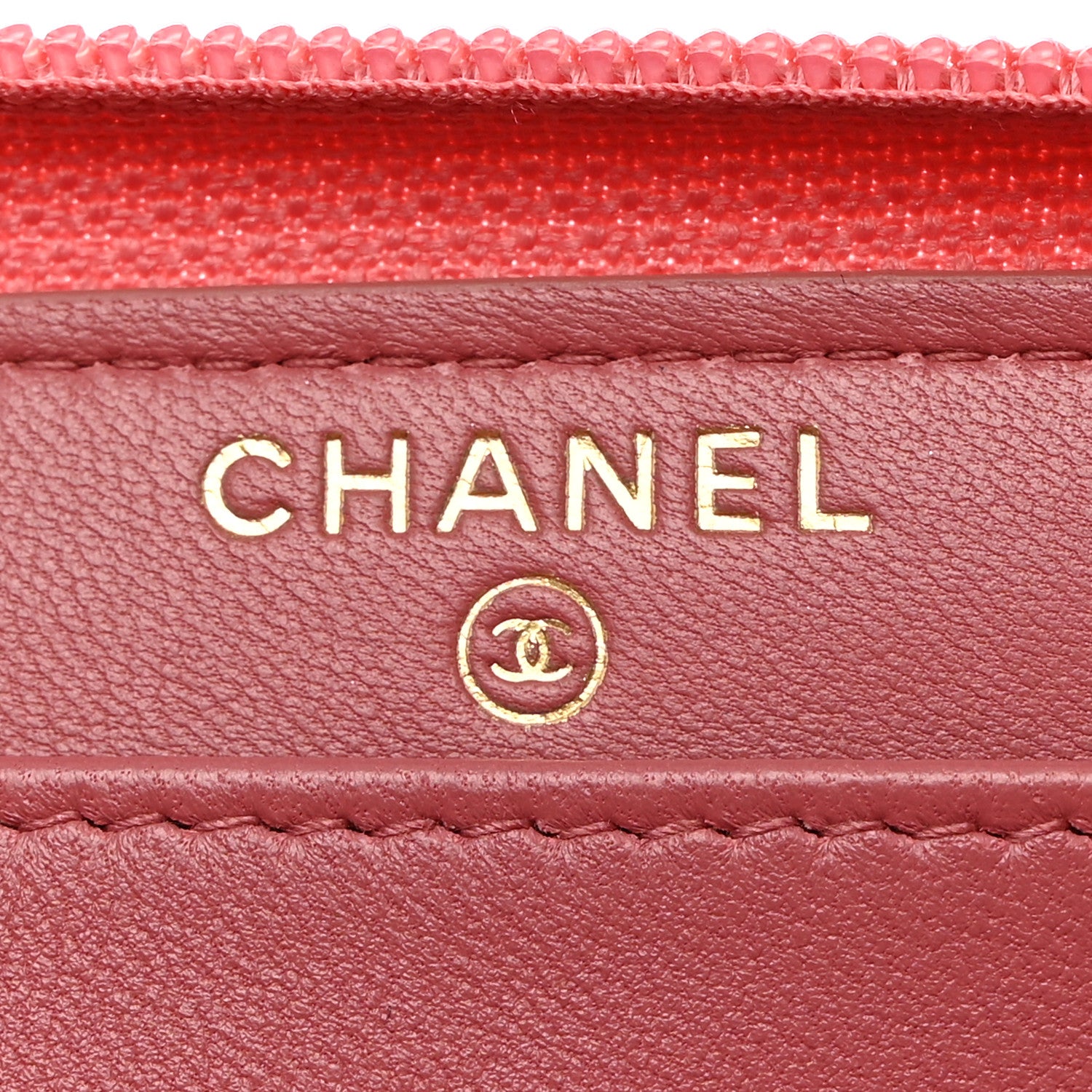 Chanel Lambskin Quilted Boy Zip Around Wallet Pink 6 of 8