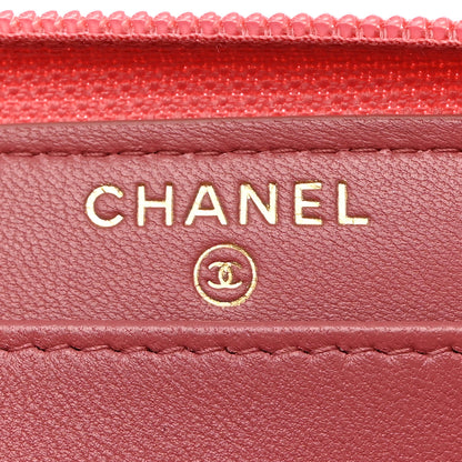 Chanel Lambskin Quilted Boy Zip Around Wallet Pink 6 of 8