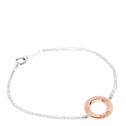 Tiffany Sterling Silver Rubedo 1837 Circle Chain Bracelet 1 of 6
