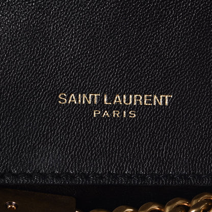 Saint Laurent Suede Studded Medium Classic Monogram Kate Satchel Black 8 of 9