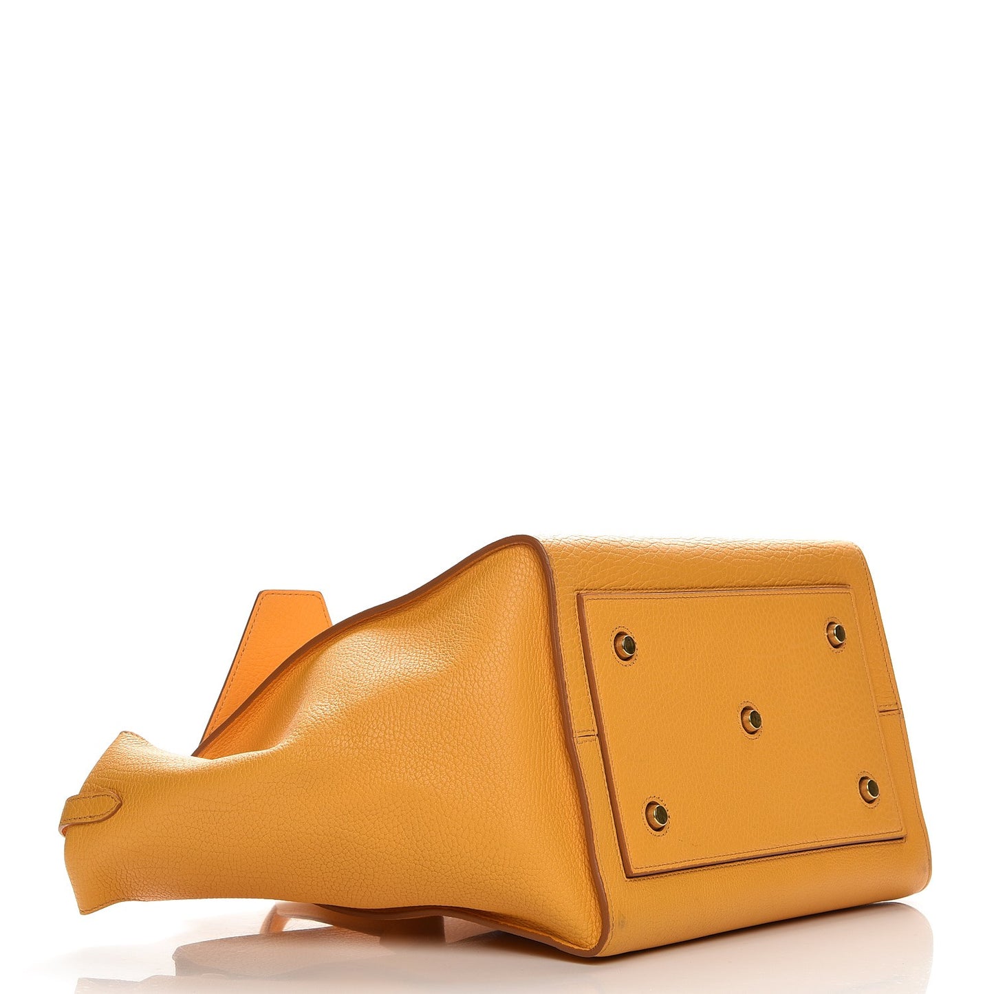 Crisped Calfskin Small Tie Knot Tote Saffron