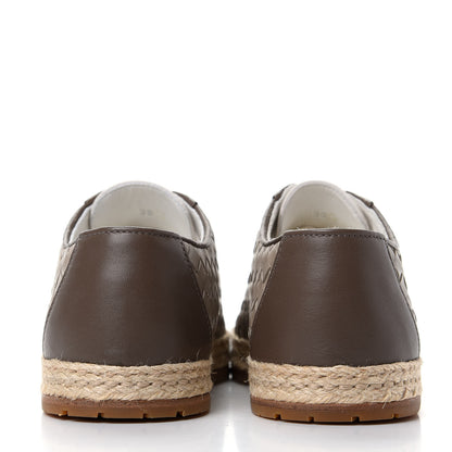 Bottega Veneta Nappa Intrecciato Espadrille Lace up Sneakers 35 Brown 7 of 11