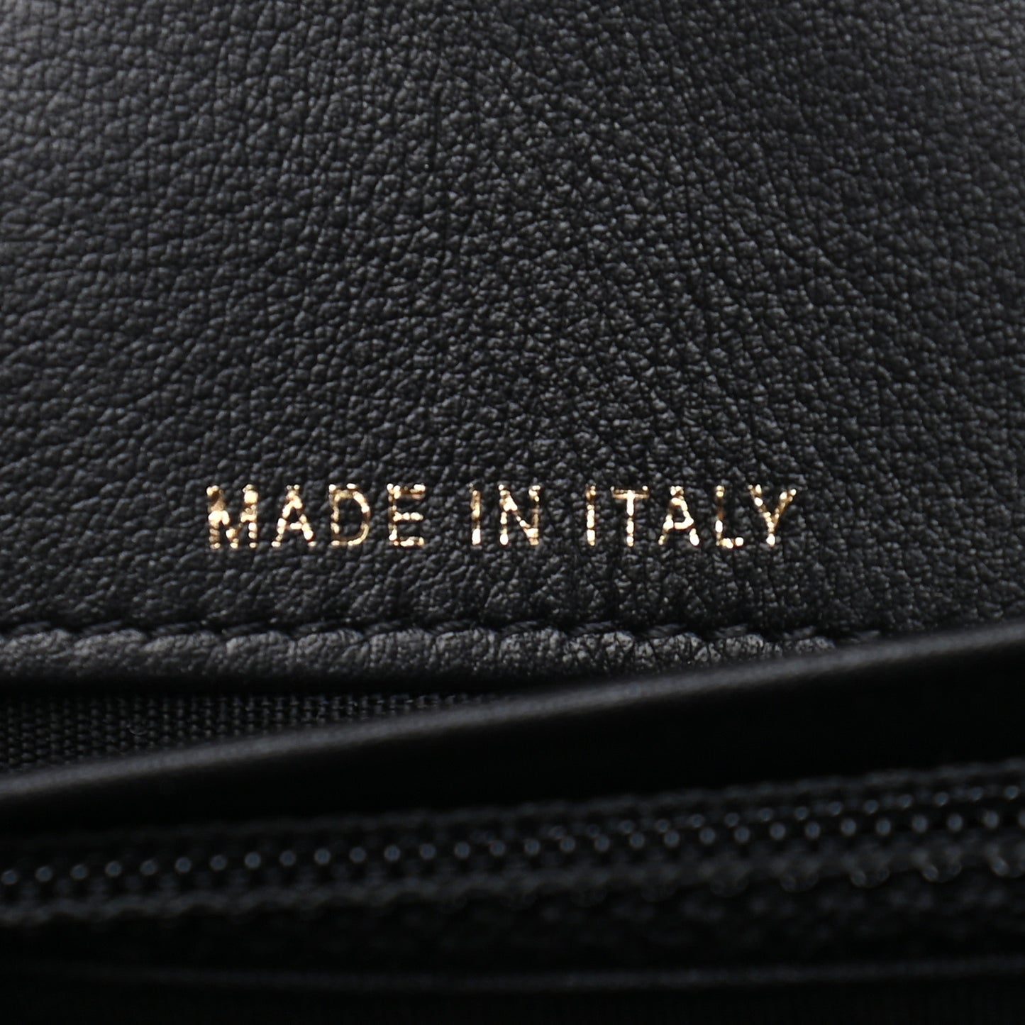 Metallic Goatskin Lambskin Boy Wallet on Chain WOC Black Gold