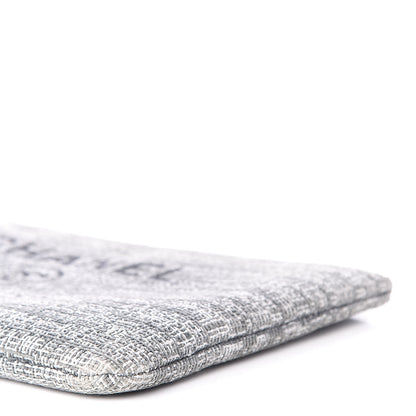 Chanel Canvas Large Deauville Pouch Grey 7 of 8