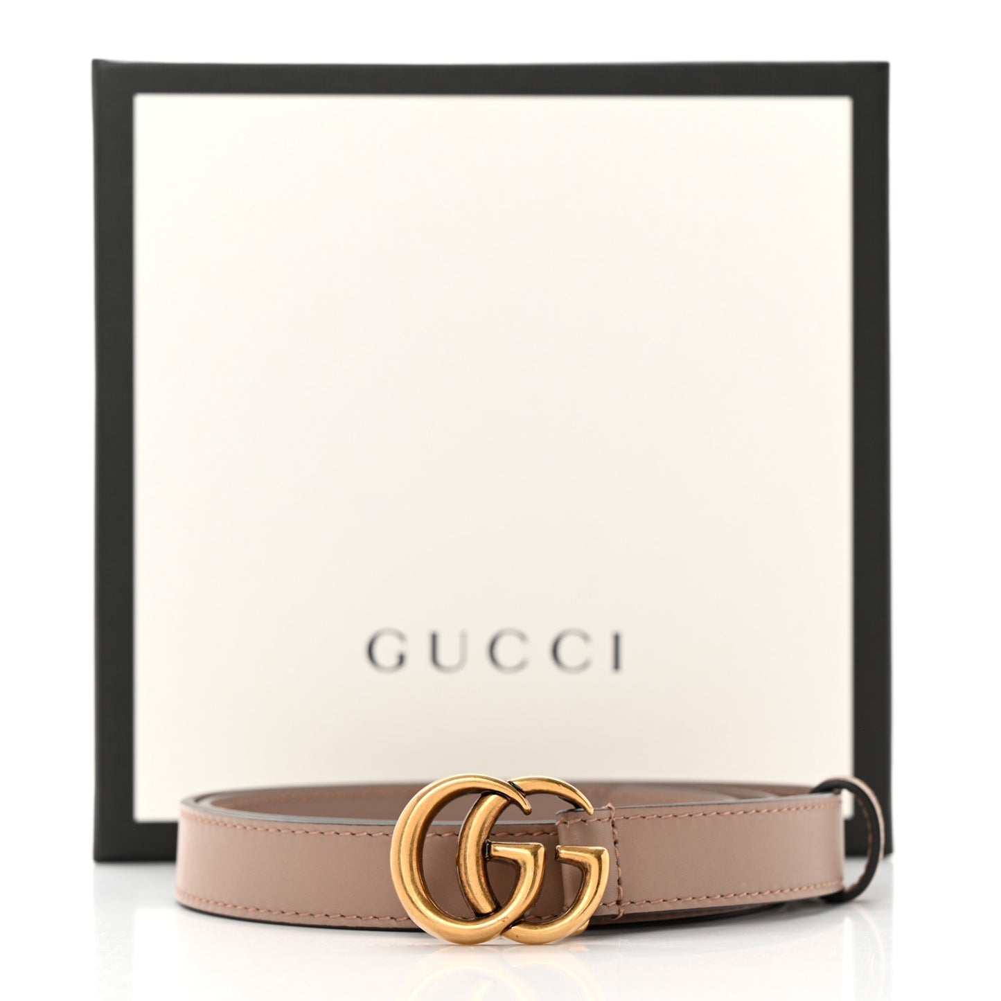 Calfskin Double G 20mm Belt 80 32 Porcelain Rose