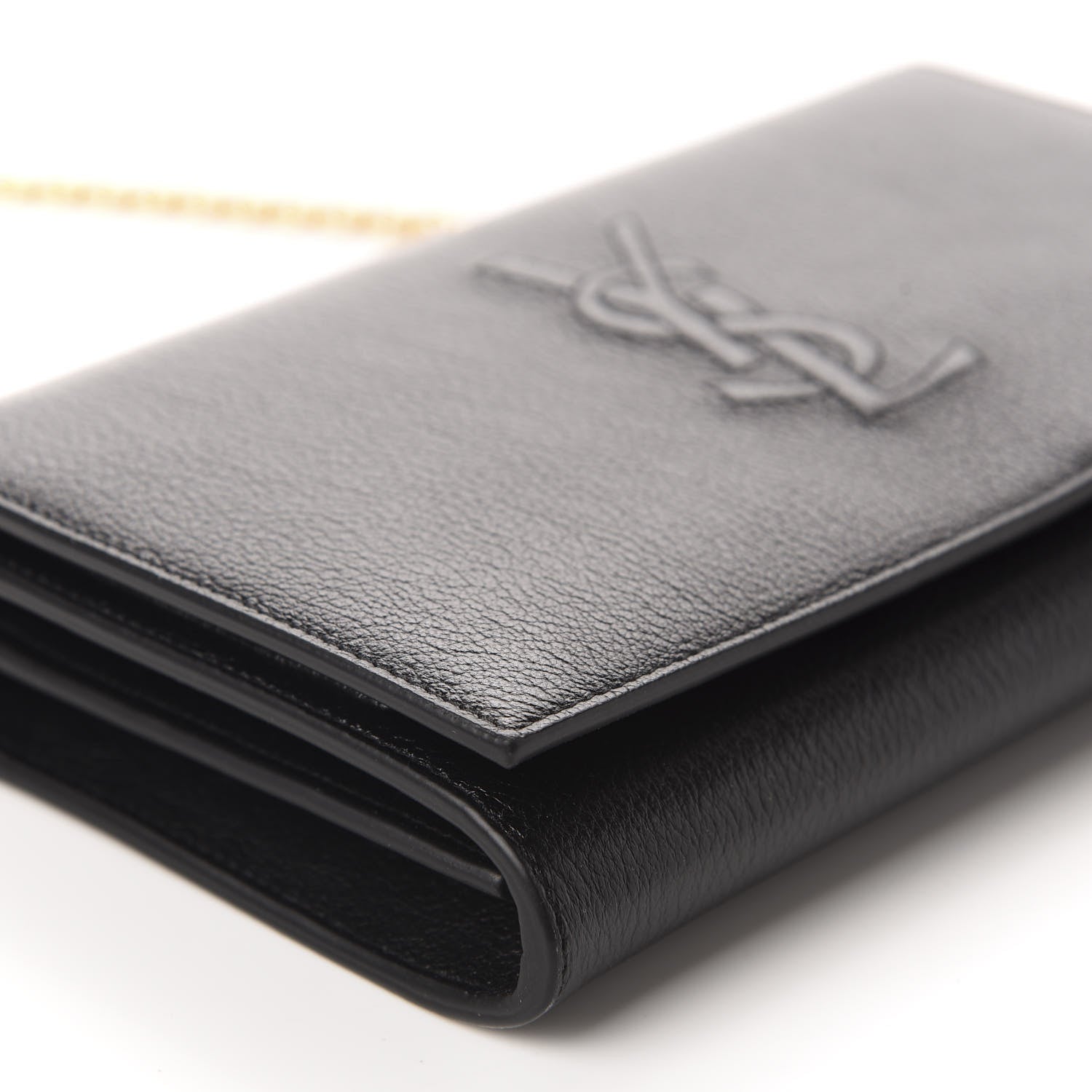 Saint Laurent Calfskin Monogram Belle de Jour Chain Clutch Black 6 of 11