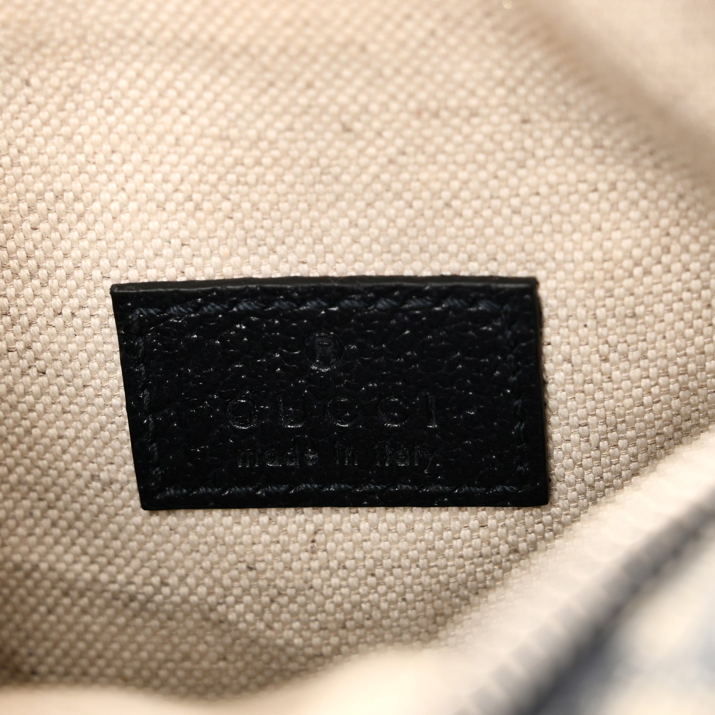 GG Supreme Monogram Textured Dollar Calfskin Web Mini Ophidia Double Zip Messenger Bag Beige Blue