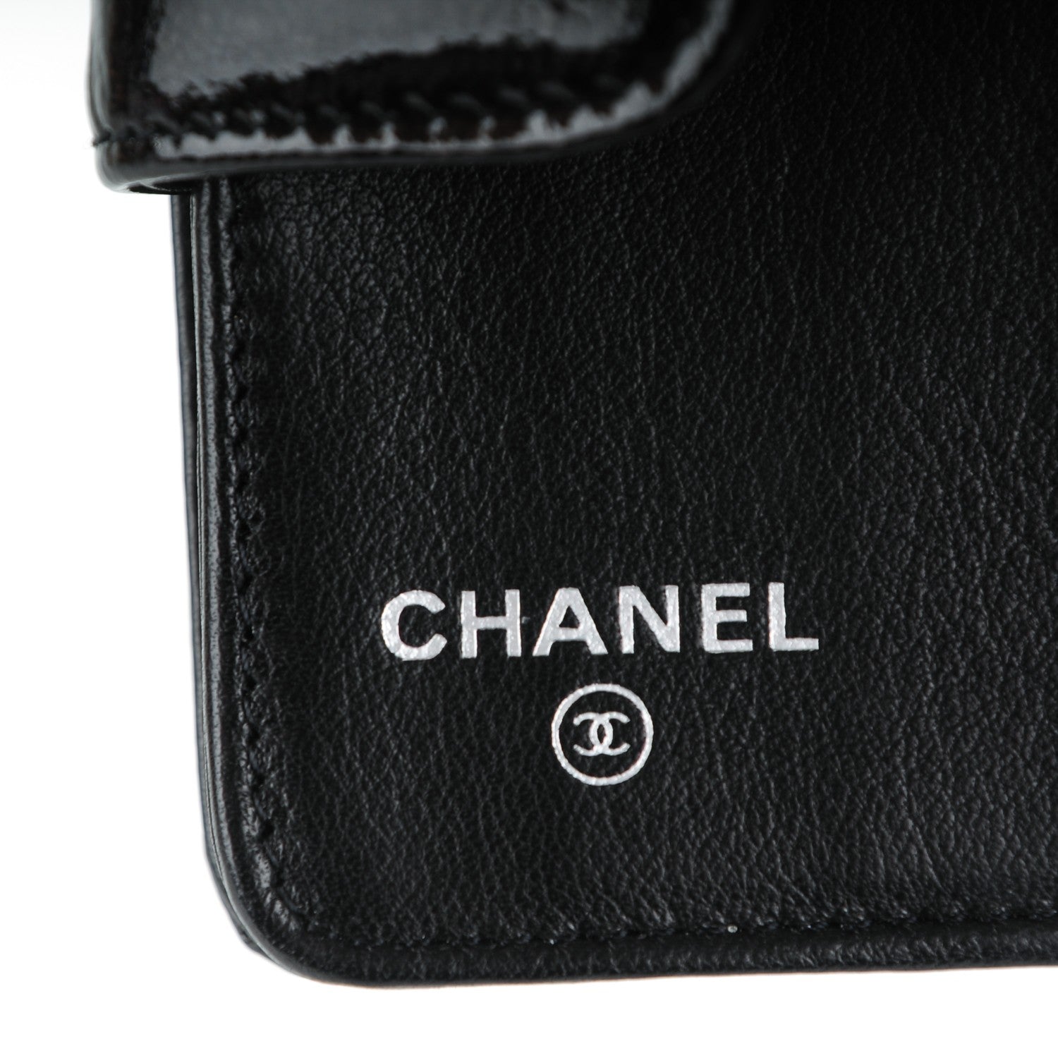 Chanel Patent Compact Zip Wallet Black 7 of 7