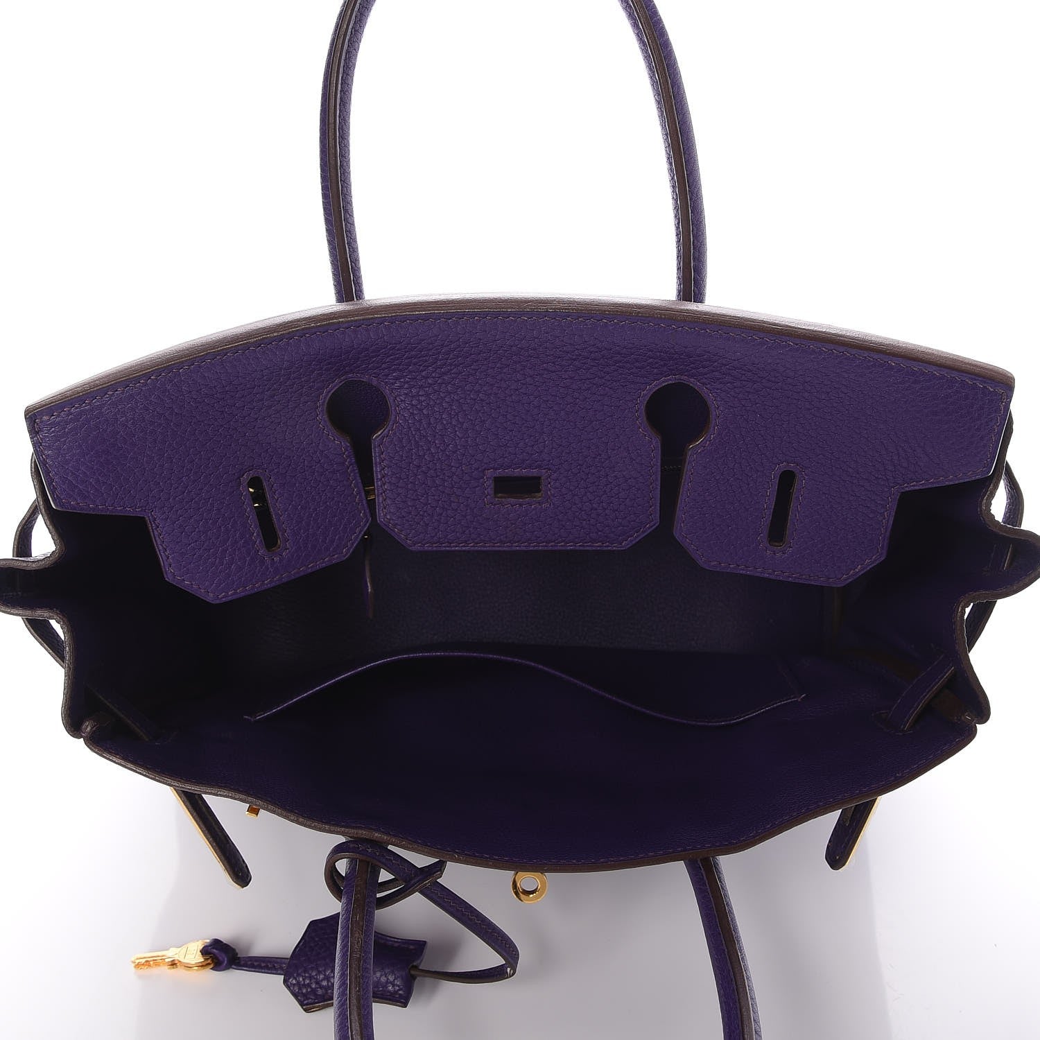 Hermes Taurillon Clemence Birkin 30 Iris 30 of 33