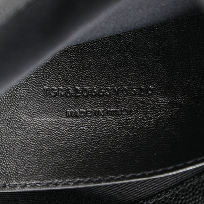 Saint Laurent Grain De Poudre Medium West Hollywood Monogram Fold-Over Black 8 of 11