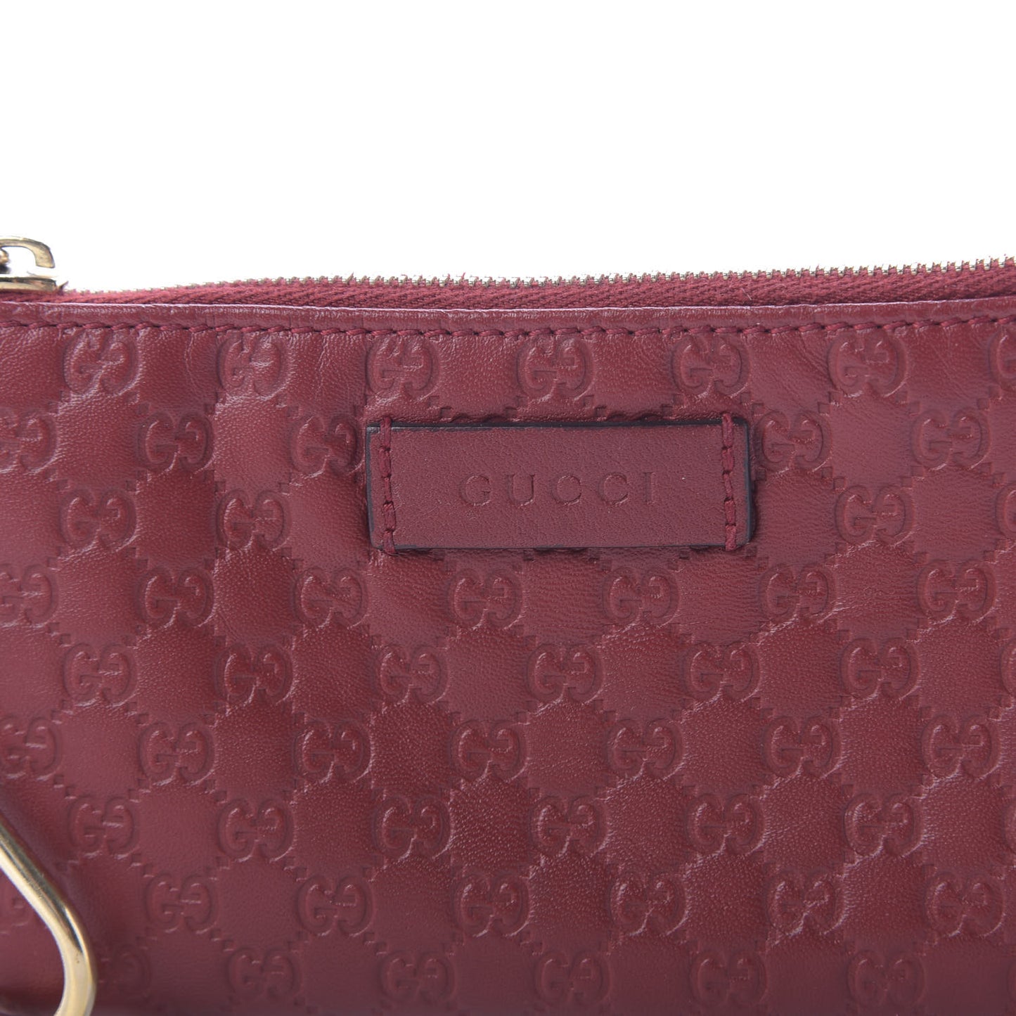 Microguccissima Key Ring Coin Case Hibiscus Red