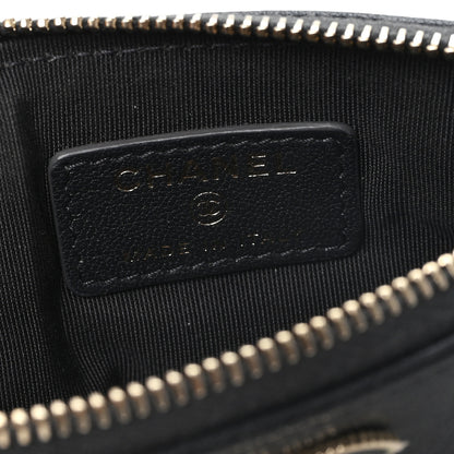 Chanel Caviar Quilted Small Vintage Mademoiselle Cosmetic Case Black 6 of 8