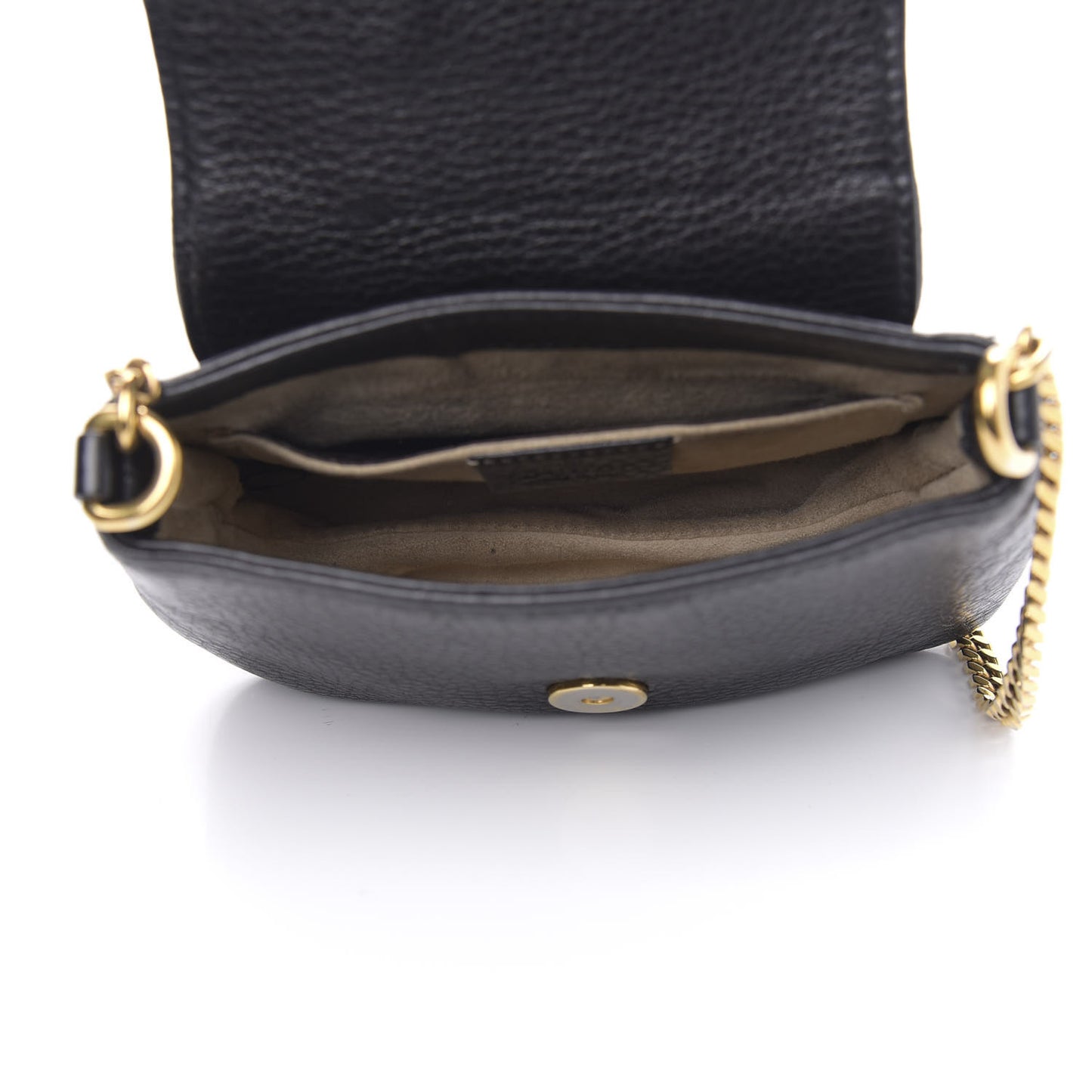 Pebbled Calfskin Small 1973 Chain Shoulder Bag Black