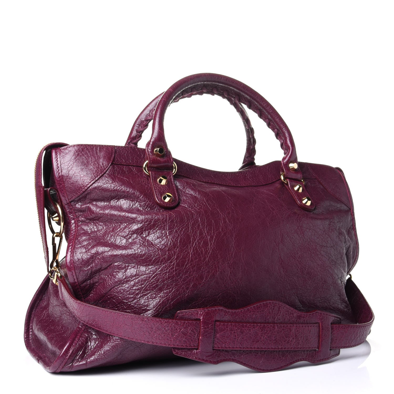 Balenciaga Agneau Classic Gold Hardware City Violet Prune 2 of 9