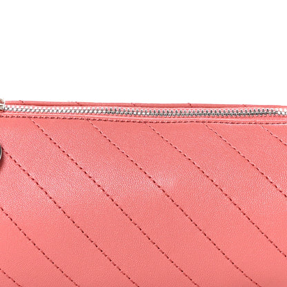 Gucci Sakai Be Green Calfskin Diagonal Stitched Mini Blondie Barrel Shoulder Bag Pink 8 of 10