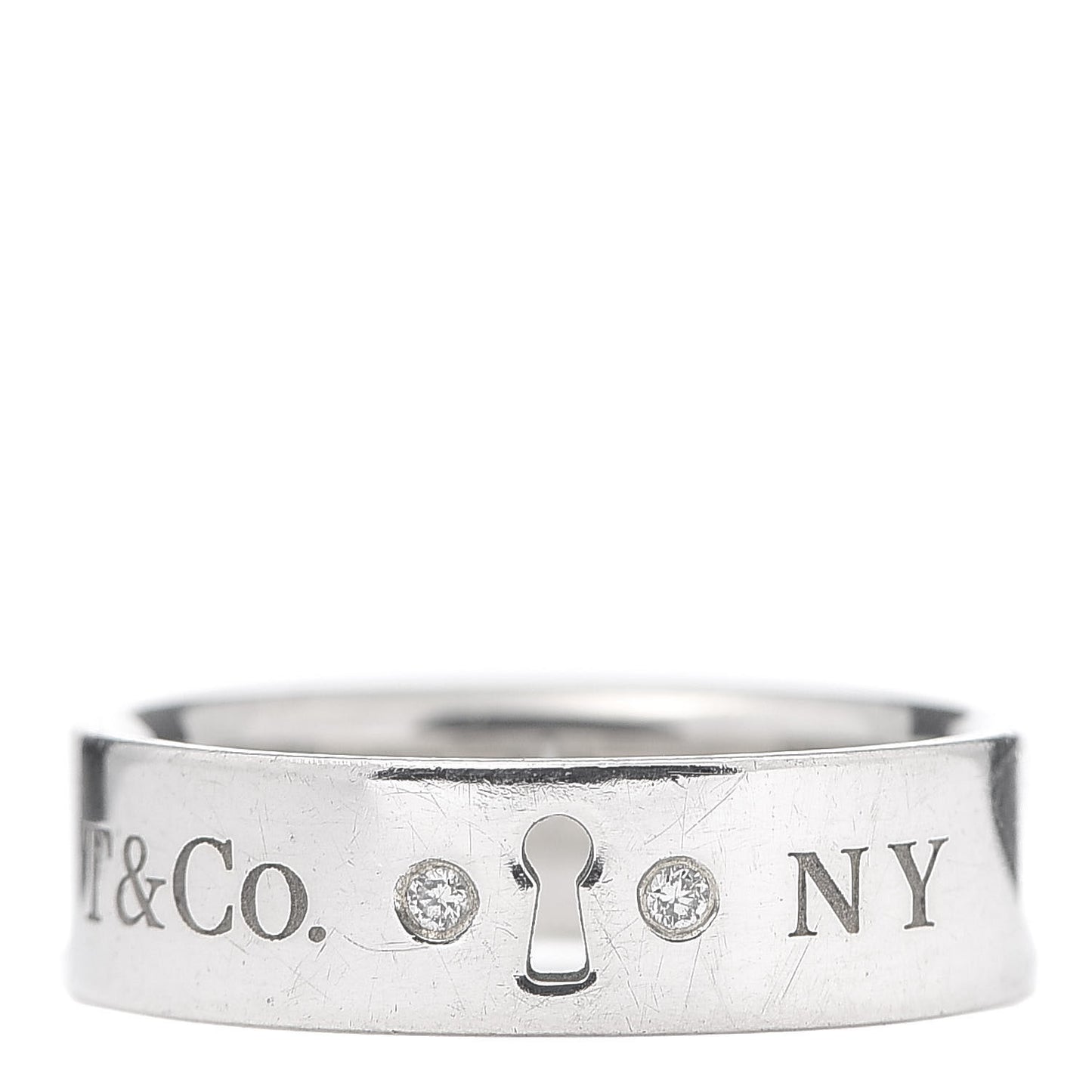 Sterling Silver Diamond Locks Ring 58 8.25