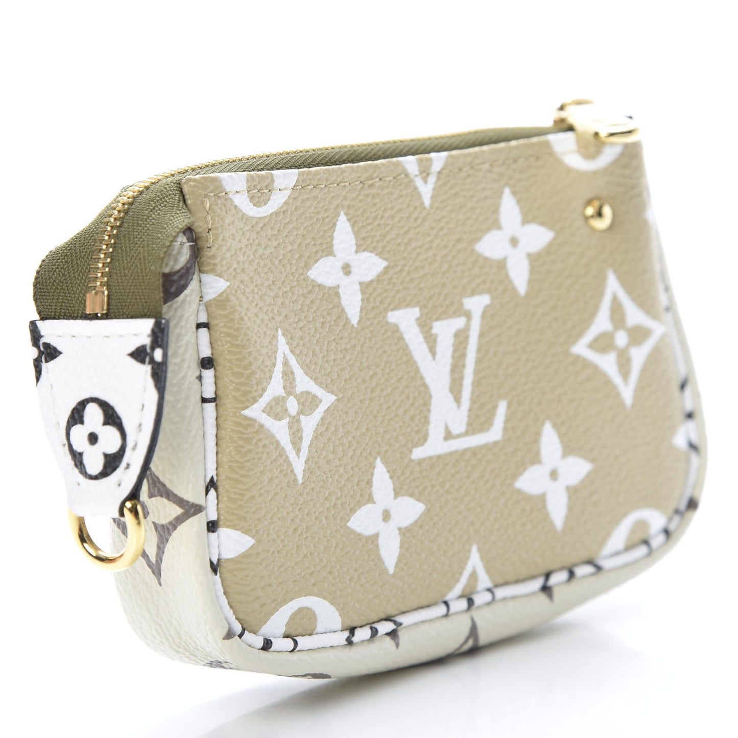 Monogram Giant Micro Pochette Accessories Kaki White