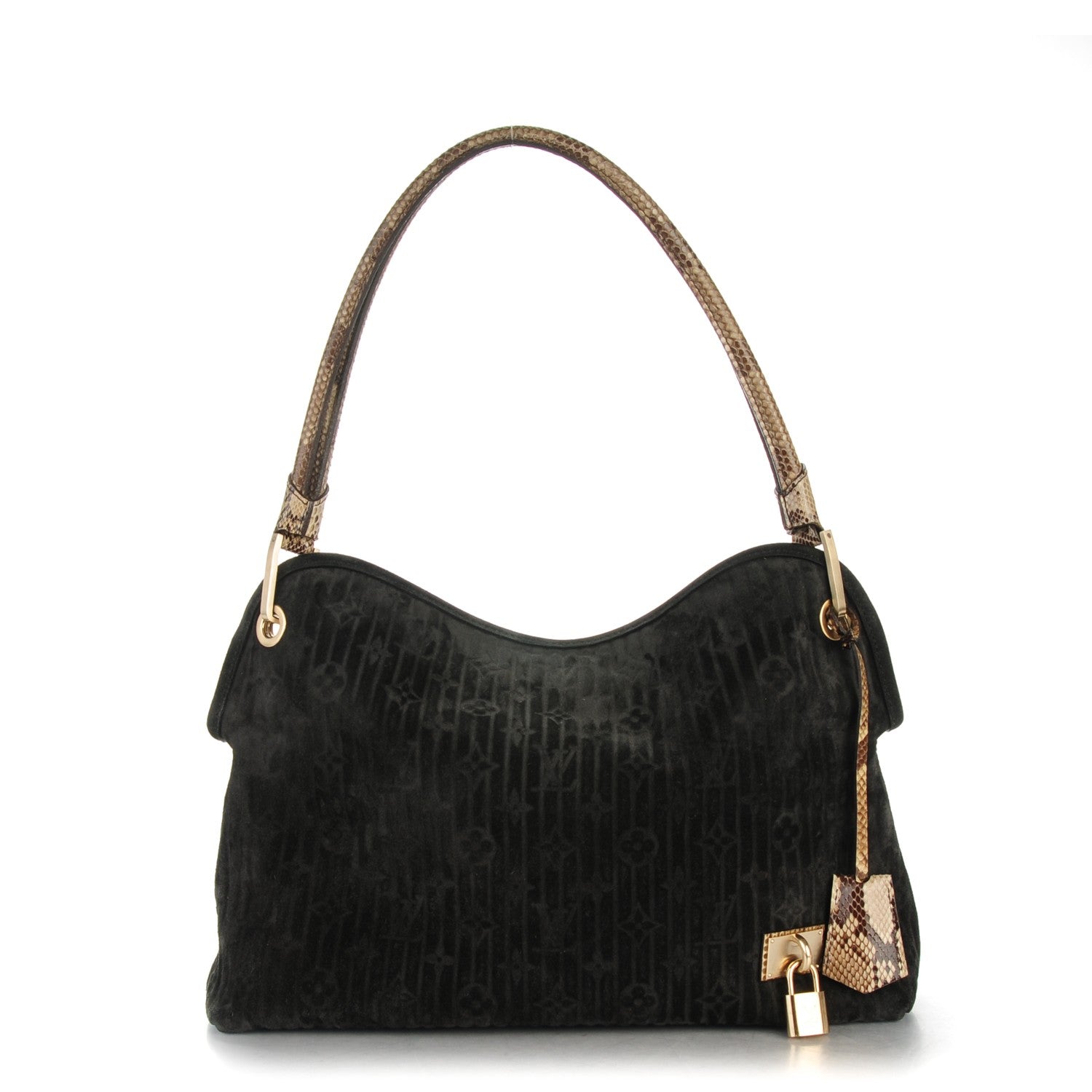 Louis Vuitton Python Monogram Suede Embossed Wish Kohl 1 of 6