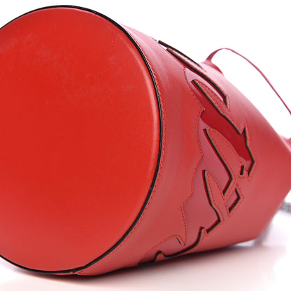 Christian Louboutin Calfskin Marie Jane Bucket Red 8 of 9