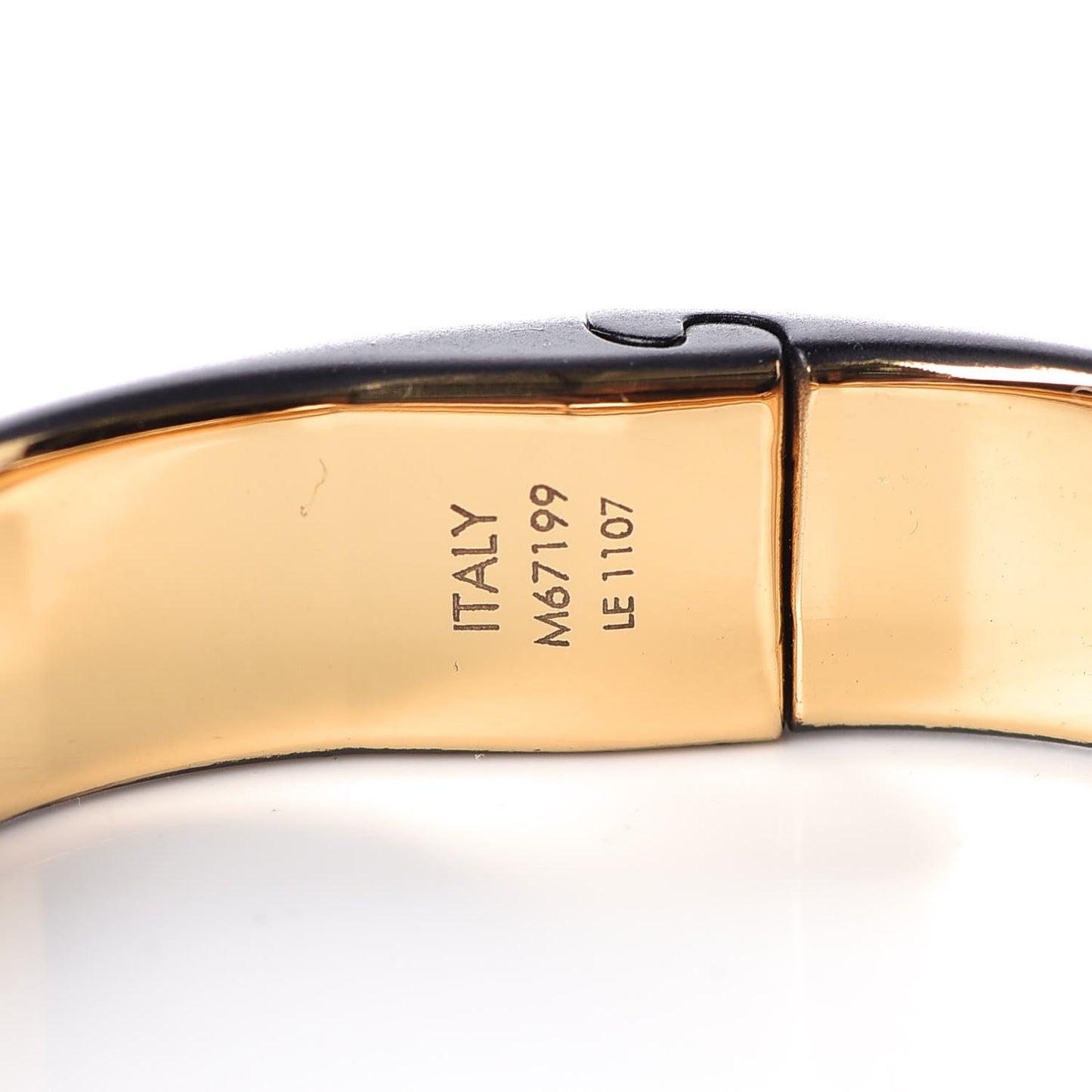 Monogram Nanogram Cuff S Black Gold