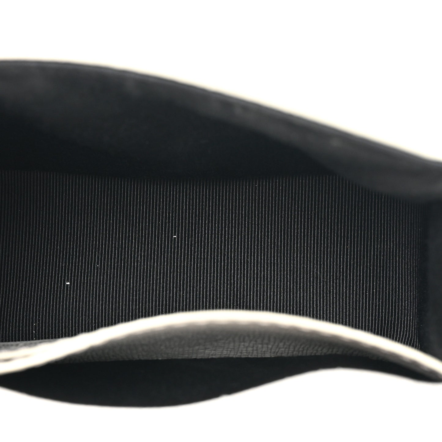 Saffiano Striped Baby Diag Binder Clip Bag White Black