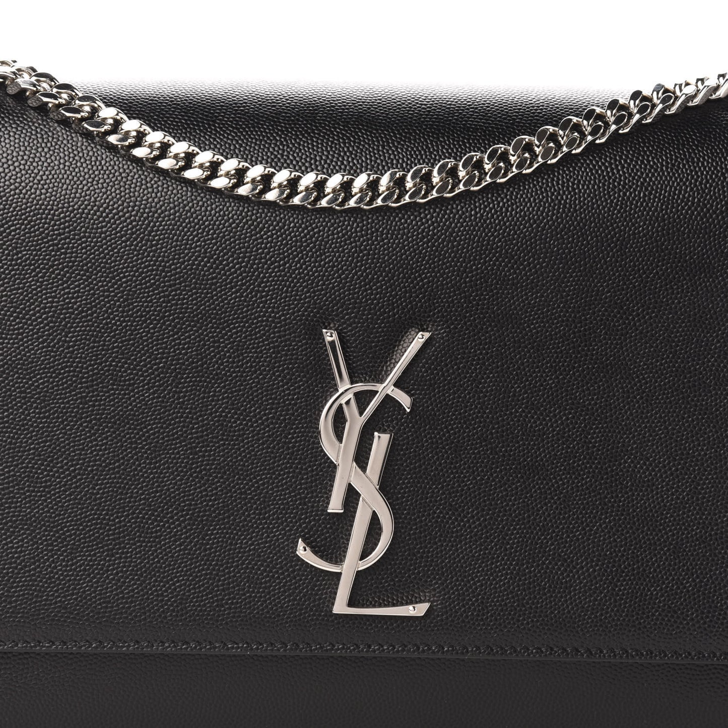 Grain De Poudre Large Classic Monogram Kate Satchel Black