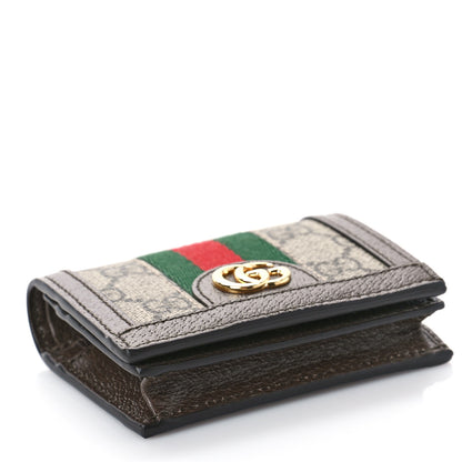 Gucci GG Supreme Monogram Web Ophidia Card Case Beige New Acero 4 of 9