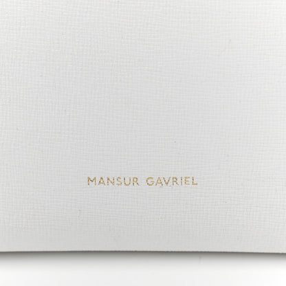 Mansur Gavriel Saffiano Mini Bucket Bag White Royal 7 of 11