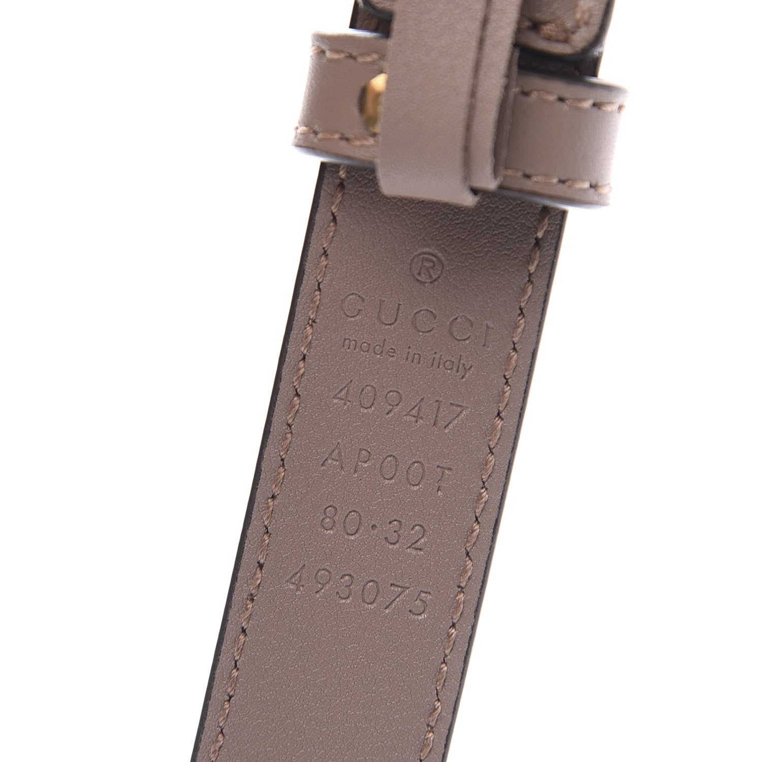Gucci Calfskin Double G 20mm Belt 80 32 Porcelain Rose 5 of 6