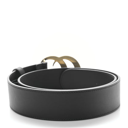 Gucci Moon Calfskin Pearl Double G 40mm Belt 80 32 Black Cream 2 of 4