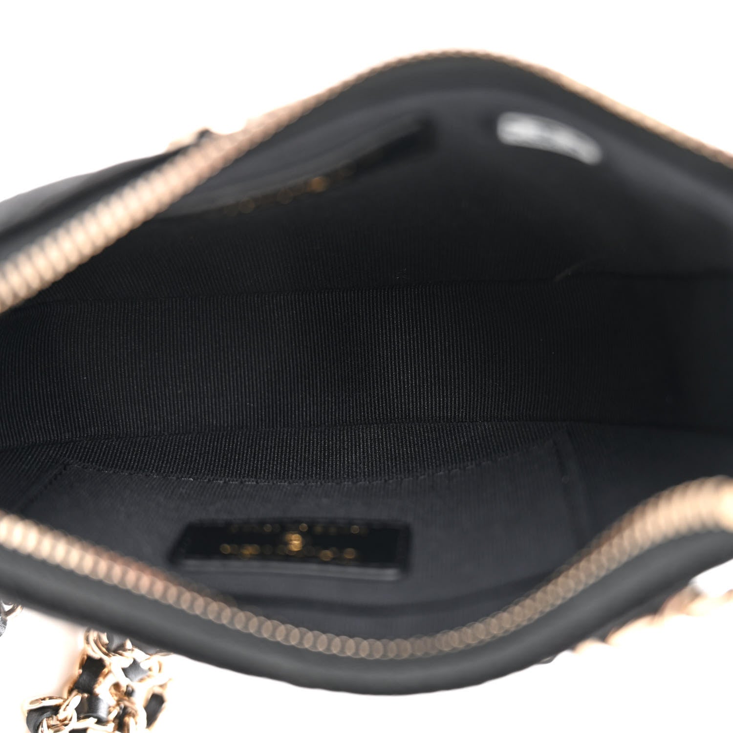 Chanel Velvet Crystal Quilted Chain Hobo Black 5 of 10